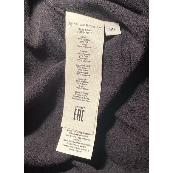 Malene Birger Maxi Dress ~ Eliah Silk Animal Print Shibori Look ~ Sz 38 - Picture 7 of 13